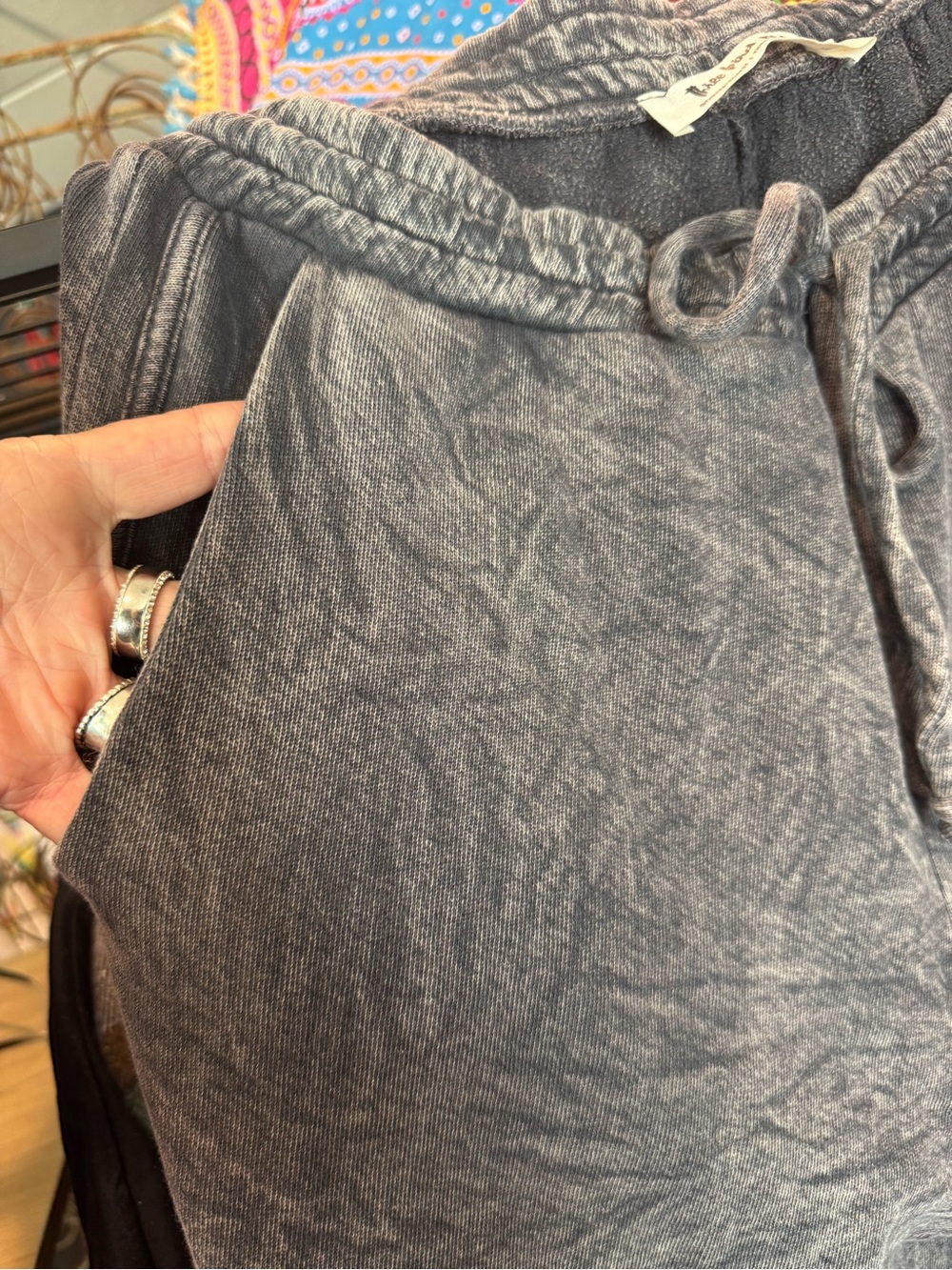 Three Bird Nest Heather Gray Drawstring Lounge Pants - Picture 4 of 11